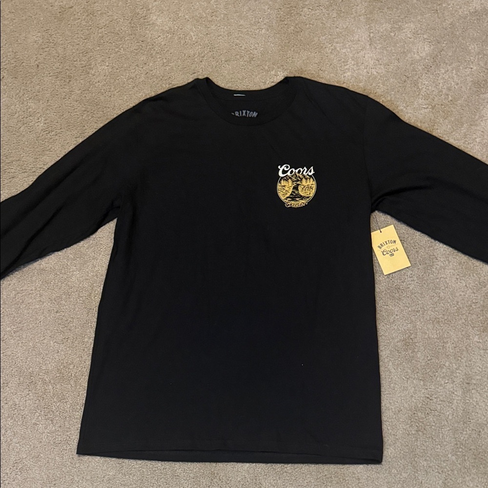 Brixton X Coors Black and Gold Long Sleeve Tee
